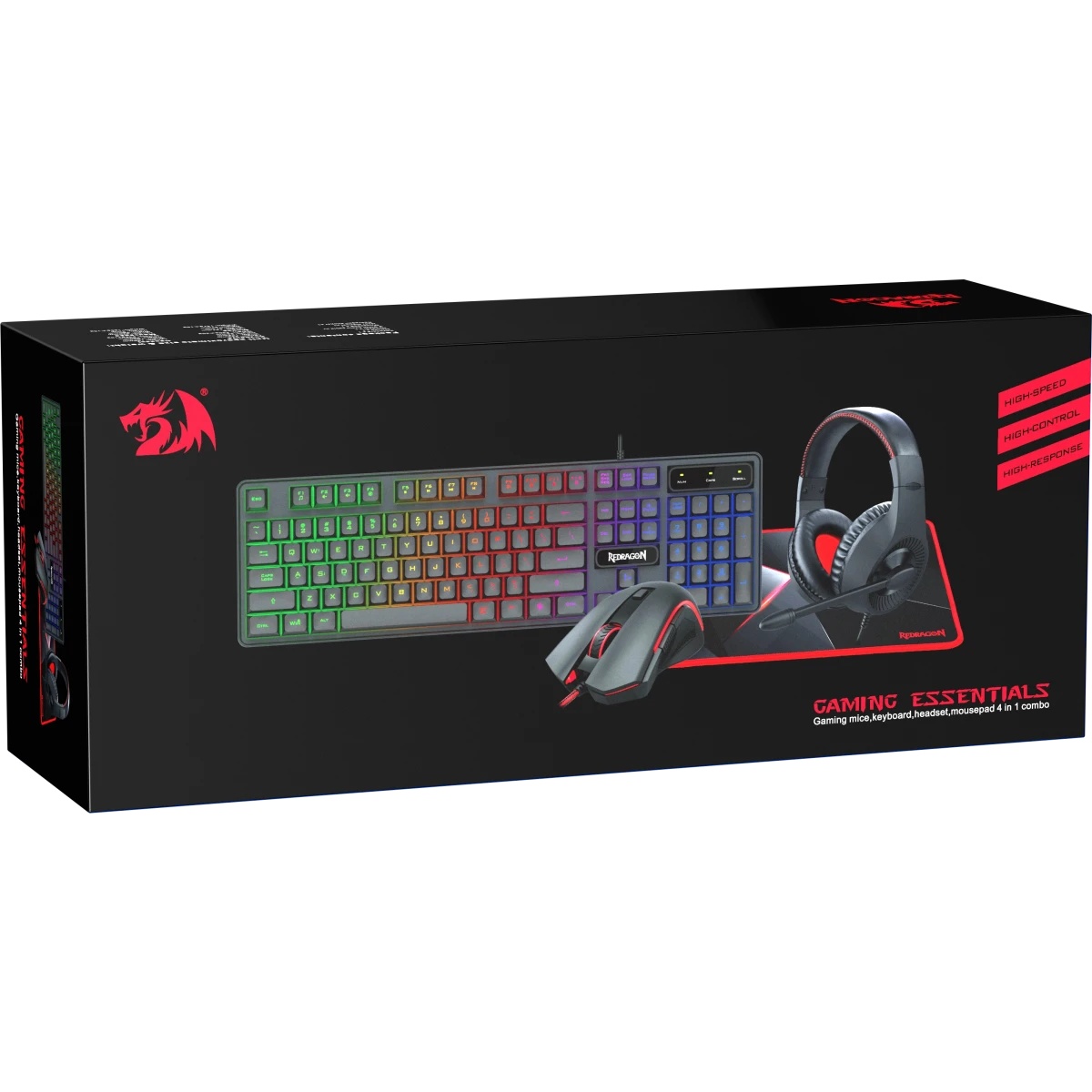 Игровой набор клавиатура + мышь + коврик + гарнитура Redragon S137 RU 72335