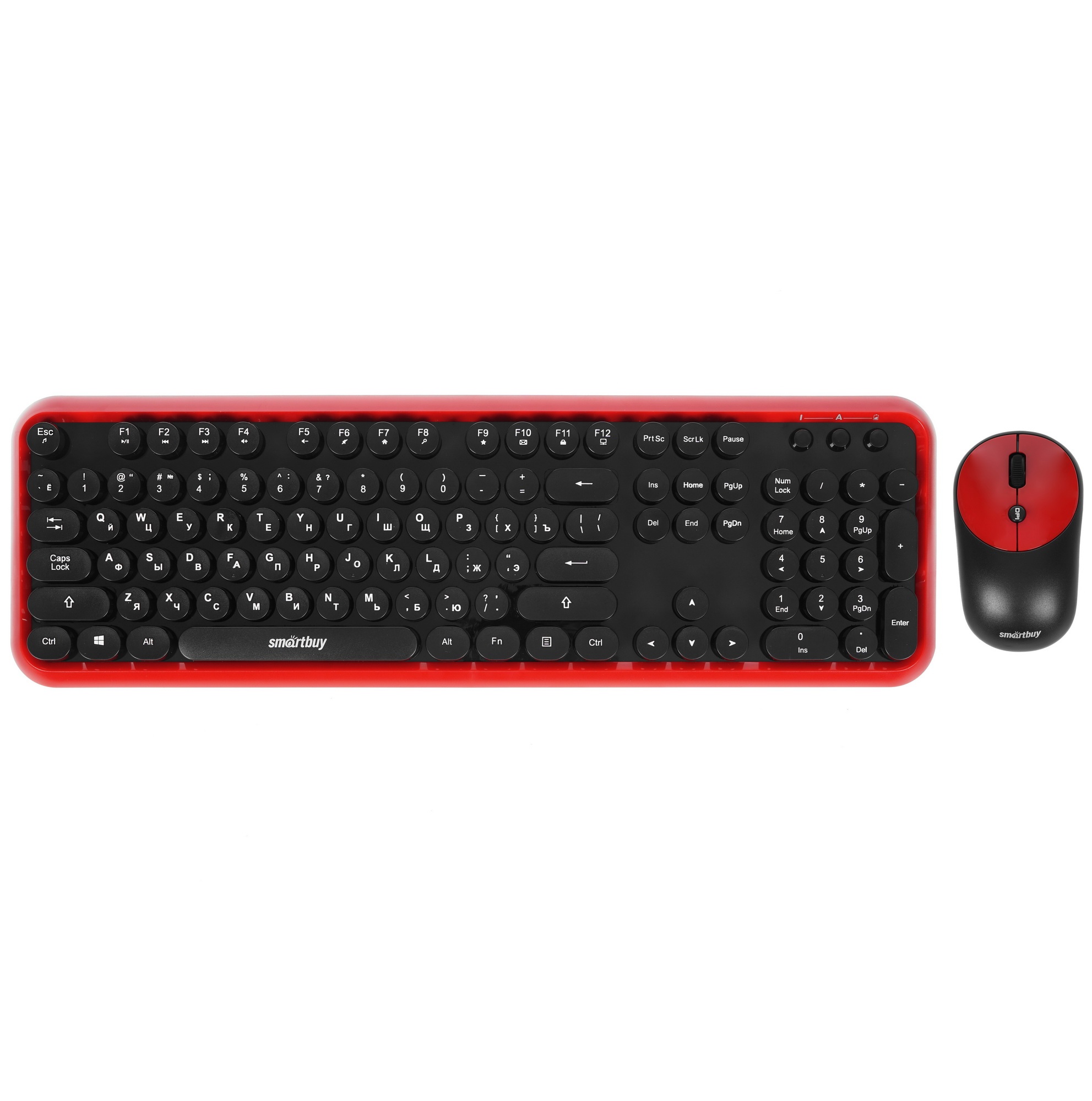 Комплект клавиатура+мышь мультимедийный Smartbuy 620382AG черно-красный [SBC-620382AG-RK]