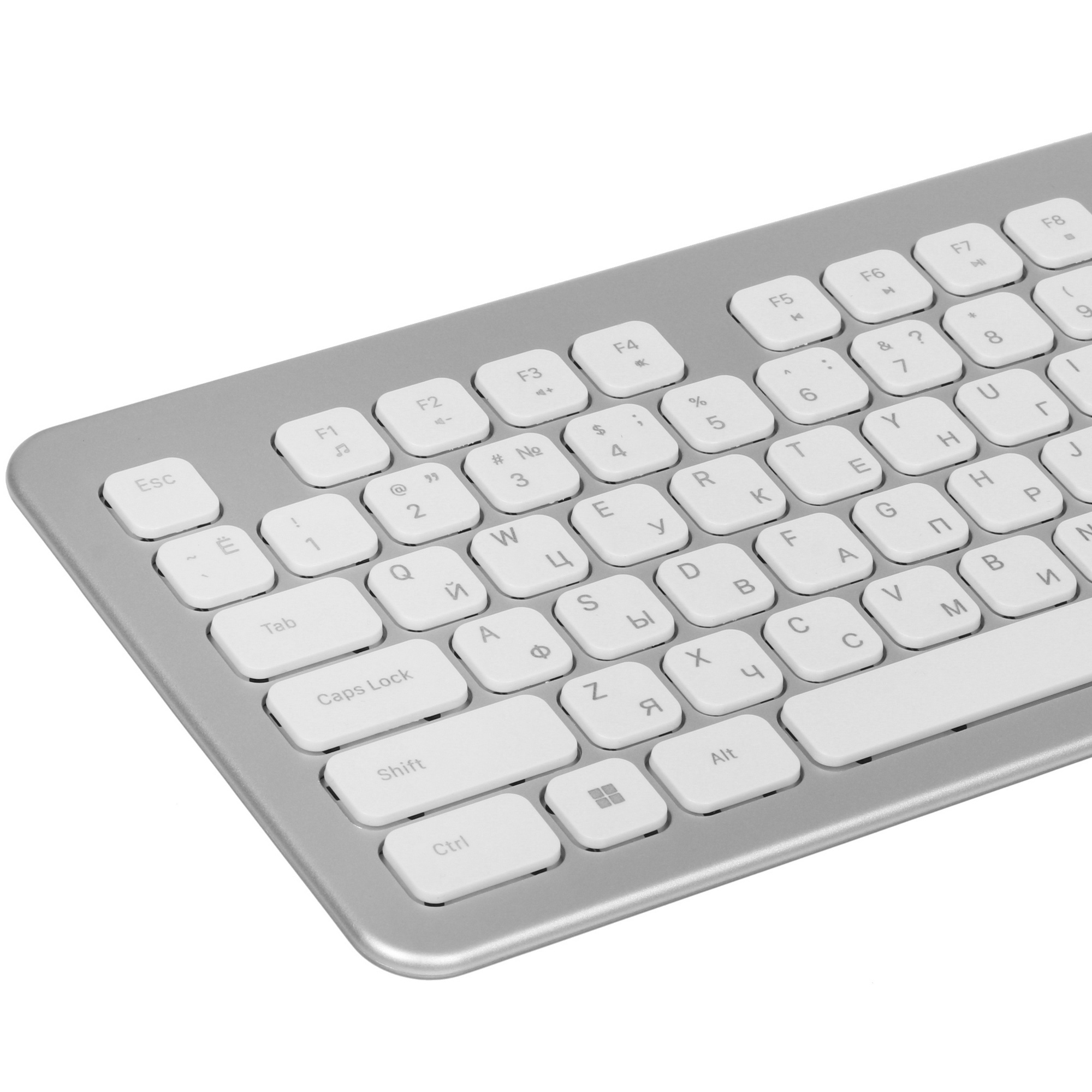 Комплект клавиатура+мышь Smartbuy (SBC-233616AG-SW) 233616AG серебристо-белый