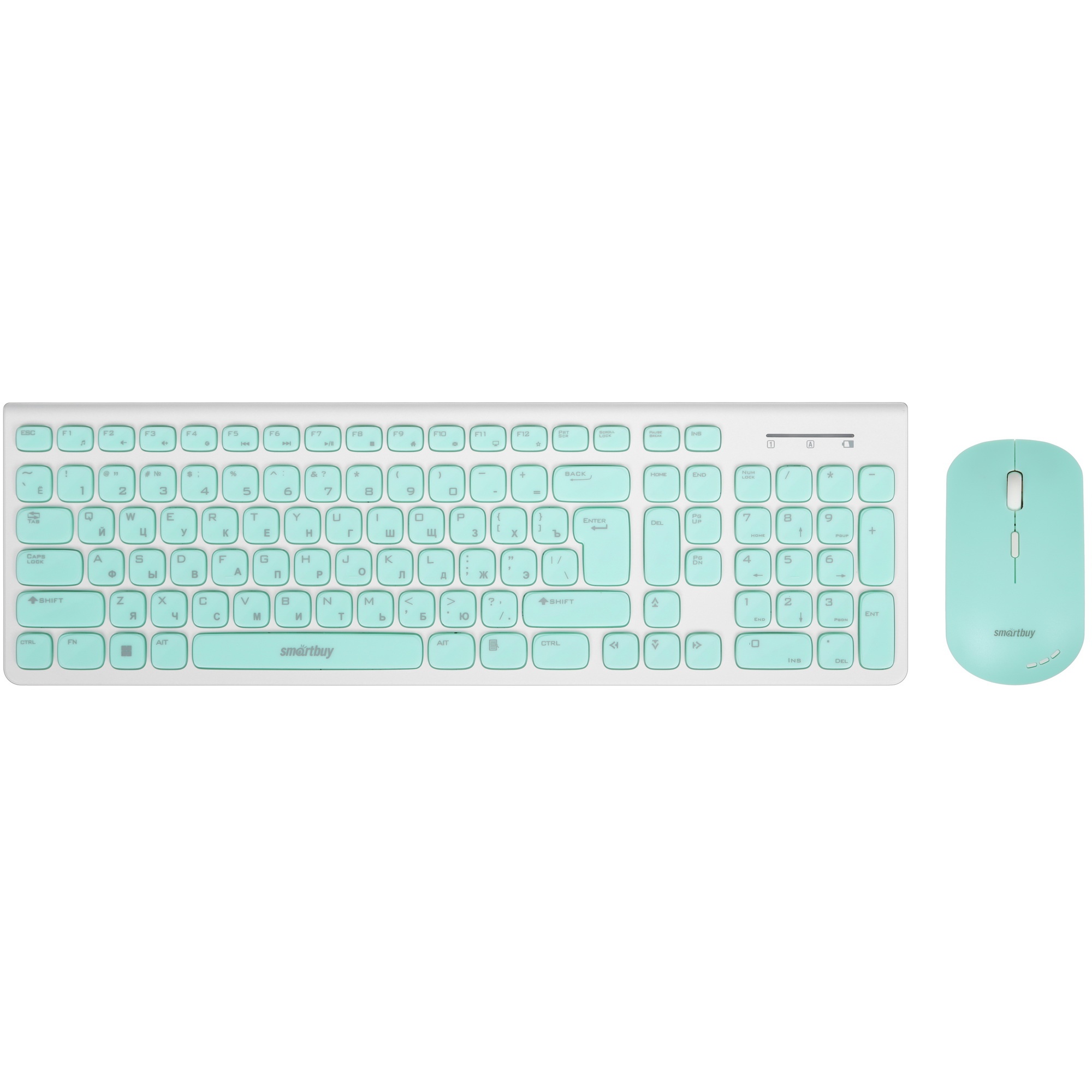 Комплект клавиатура+мышь Smartbuy (SBC-250288AG-WG) ONE 250288AG бело-зеленый