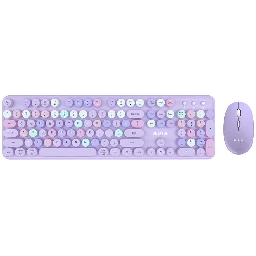 Комплект клавиатура + мышь AULA AC306 Purple-Colorful