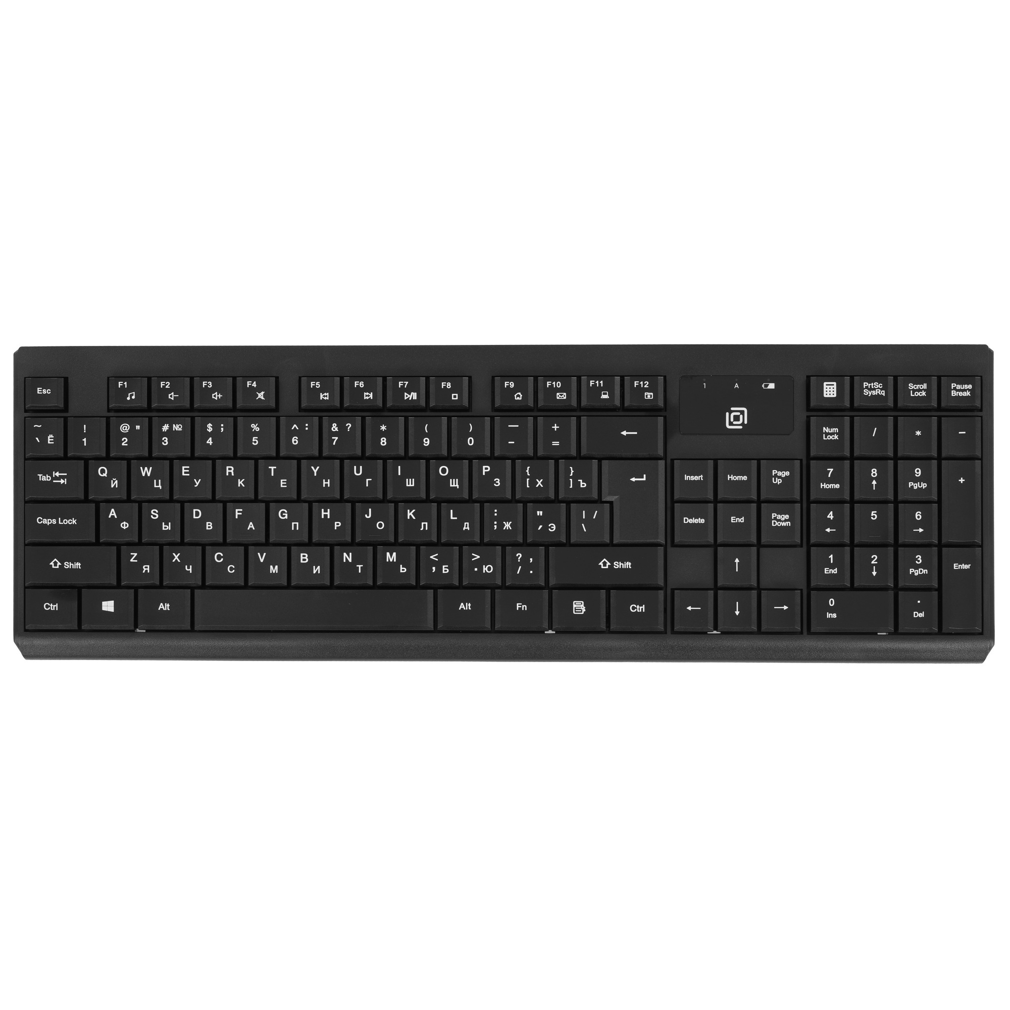 Клавиатура + мышь Оклик S269W клав:черный мышь:черный USB беспроводная slim Multimedia (2070303)