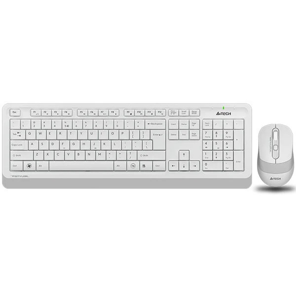 Клавиатура + мышь A4Tech Fstyler FG1010S клав:белый/серый мышь:белый/серый USB беспроводная Multimed