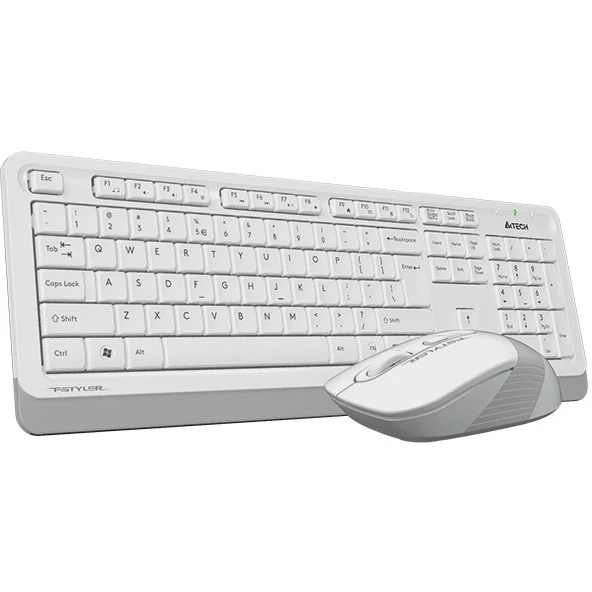 Клавиатура + мышь A4Tech Fstyler FG1010S клав:белый/серый мышь:белый/серый USB беспроводная Multimed