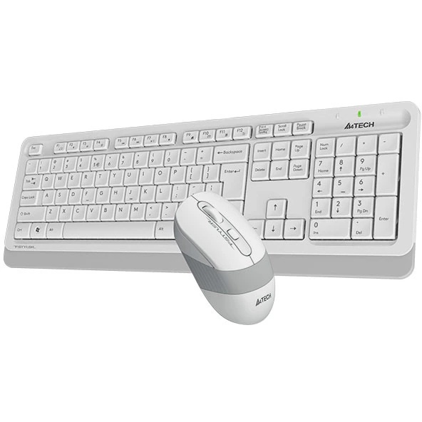 Клавиатура + мышь A4Tech Fstyler FG1010S клав:белый/серый мышь:белый/серый USB беспроводная Multimed