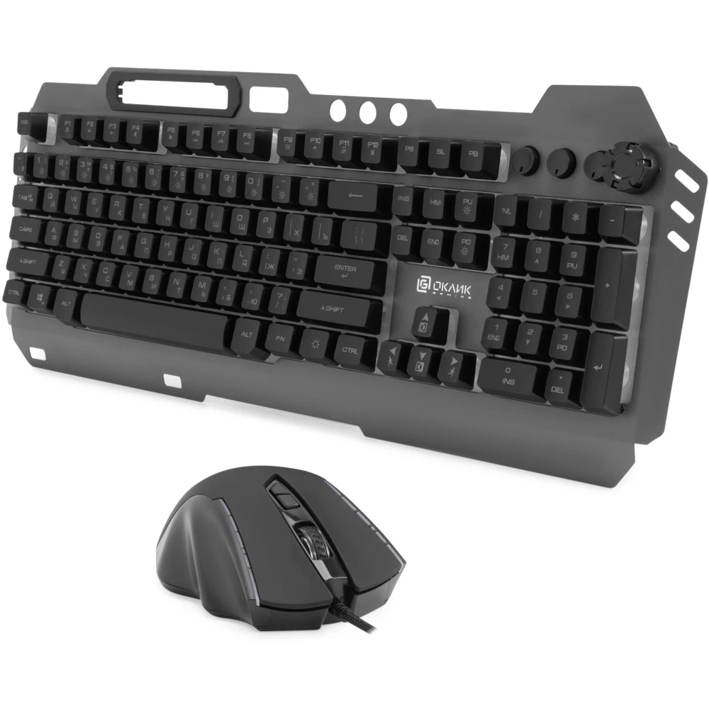 Клавиатура + мышь Оклик GMNG 700GMK клав:черный мышь:черный USB Multimedia LED