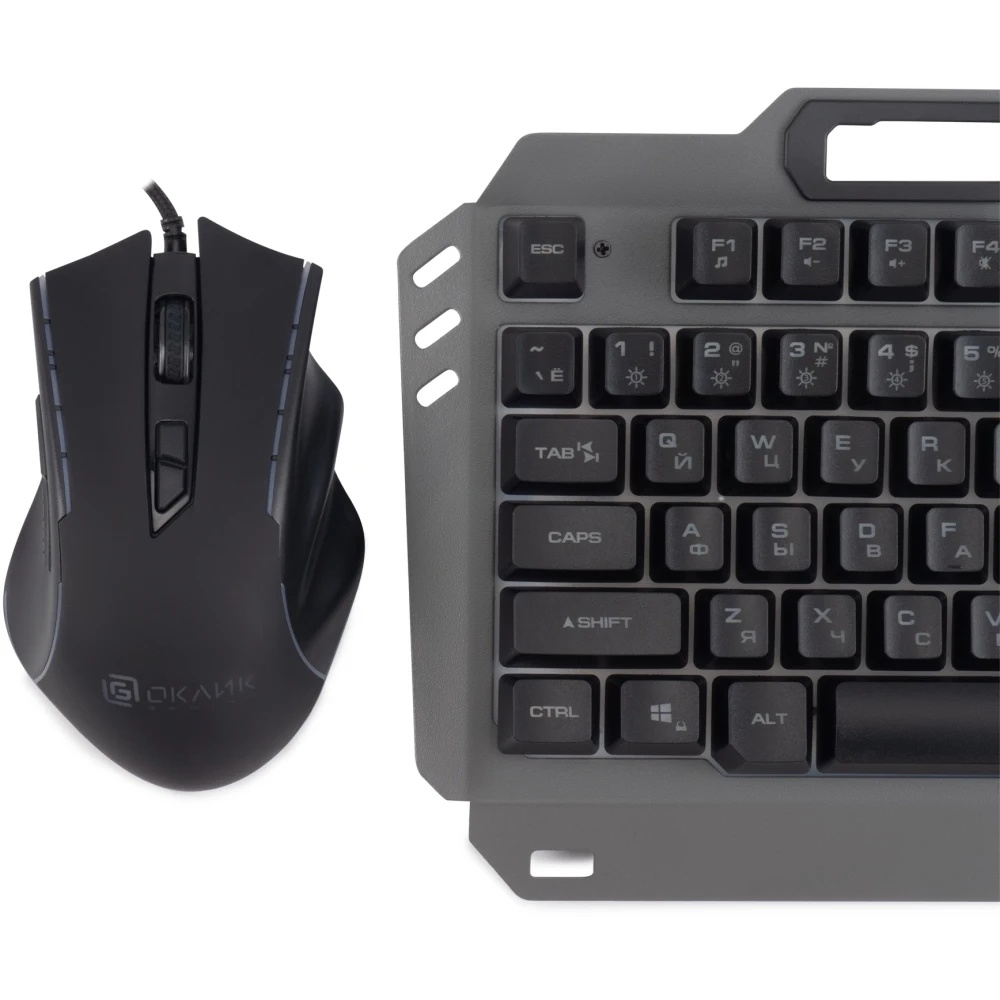 Клавиатура + мышь Оклик GMNG 700GMK клав:черный мышь:черный USB Multimedia LED