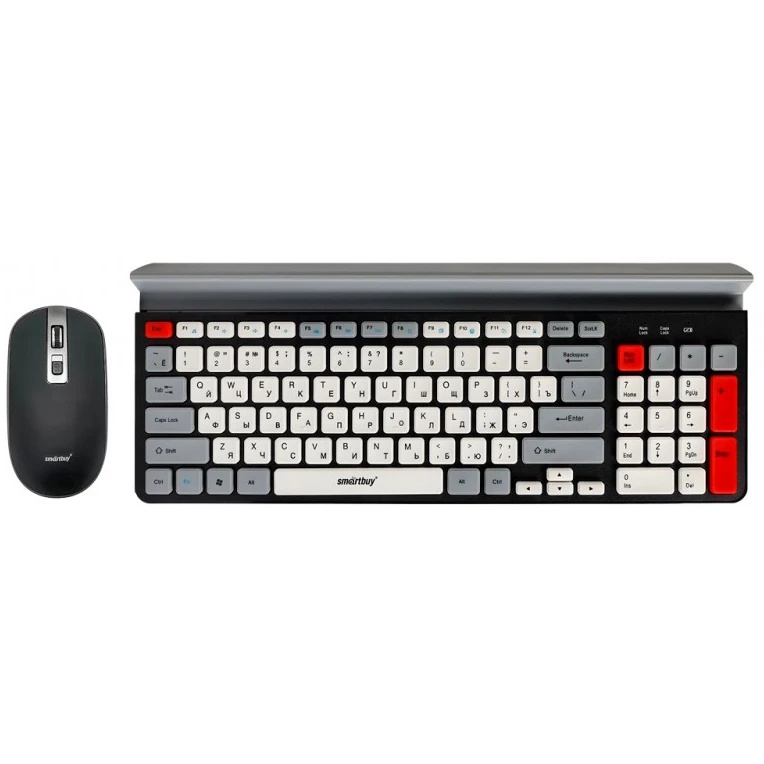 Комплект клавиатуры и мыши SMARTBUY (SBC-201359AG-KW) 201359AG черно-серо-белый