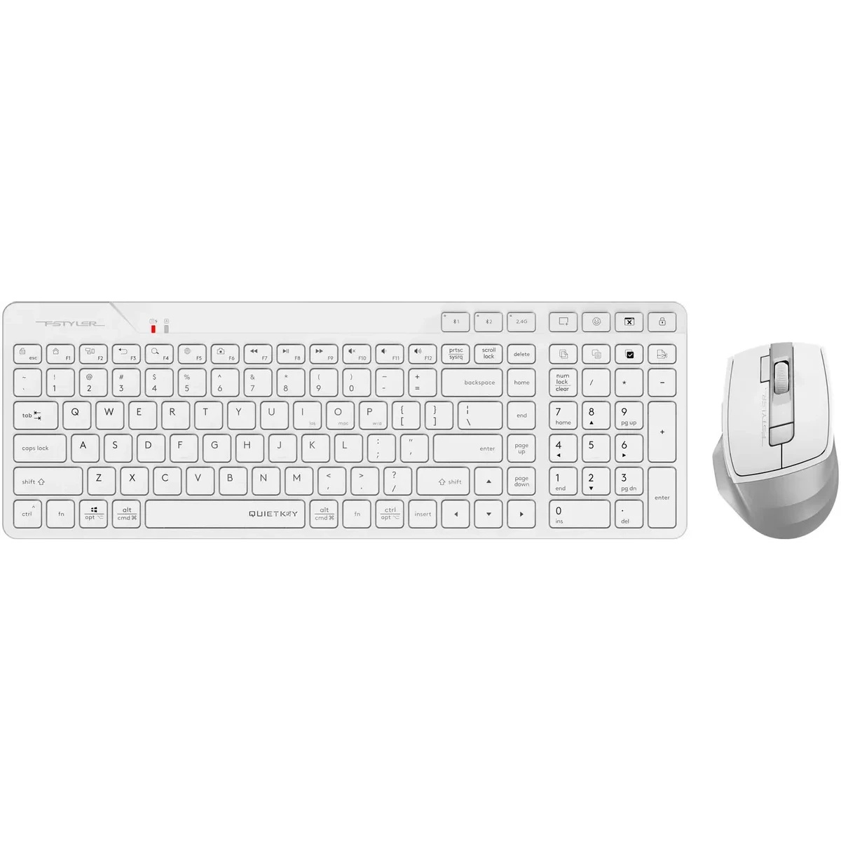 Клавиатура + мышь A4Tech Fstyler FB2800C Air2 белый клав:белый/серый мышь:белый/серый USB беспроводн