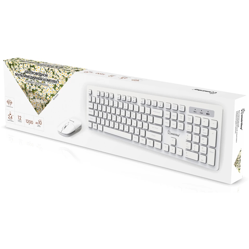 Комплект клавиатура+мышь SMARTBUY (SBC105AGW) 105AG белый