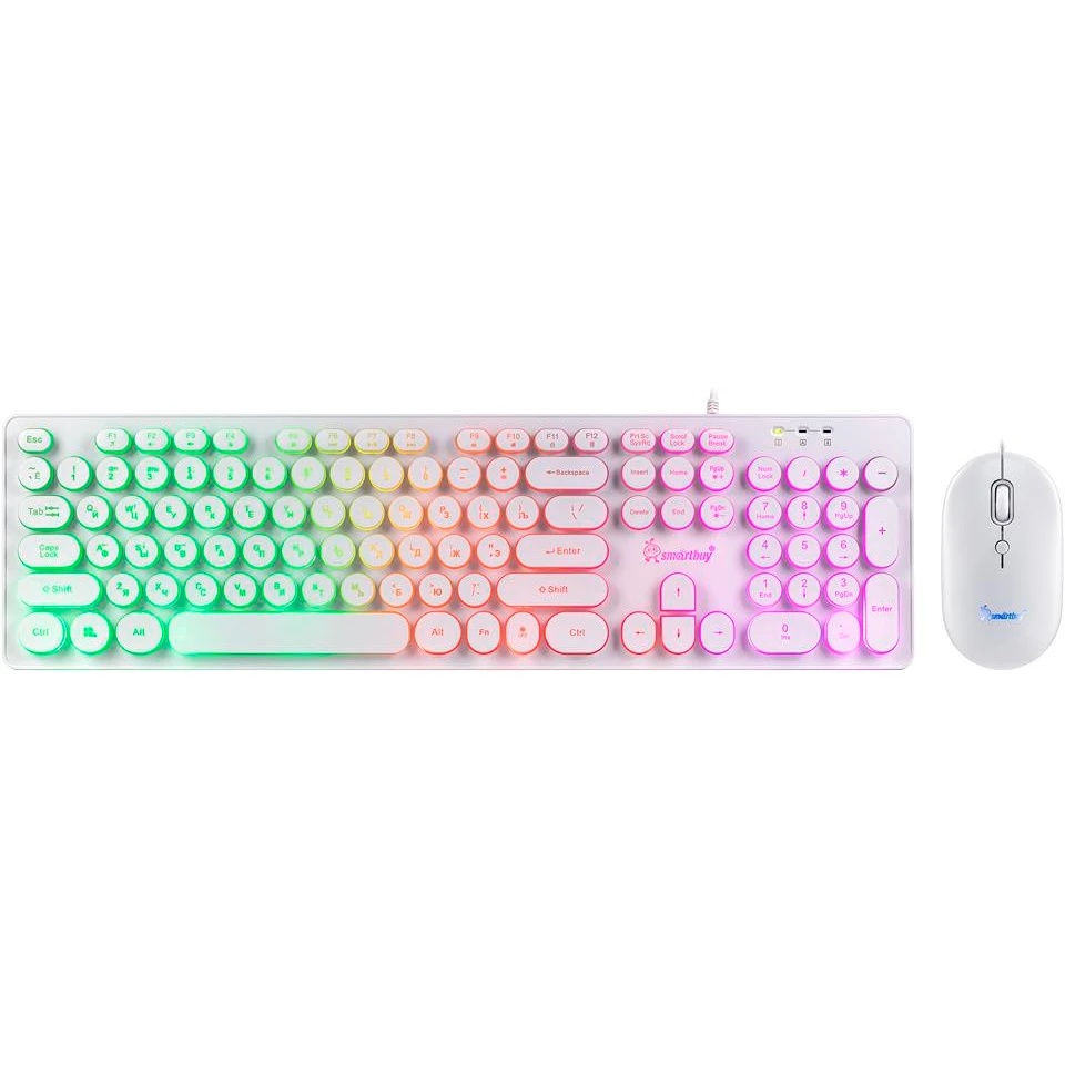 Комплект клавиатура+мышь SMARTBUY (SBC-328327-W) ONE 328327 белый