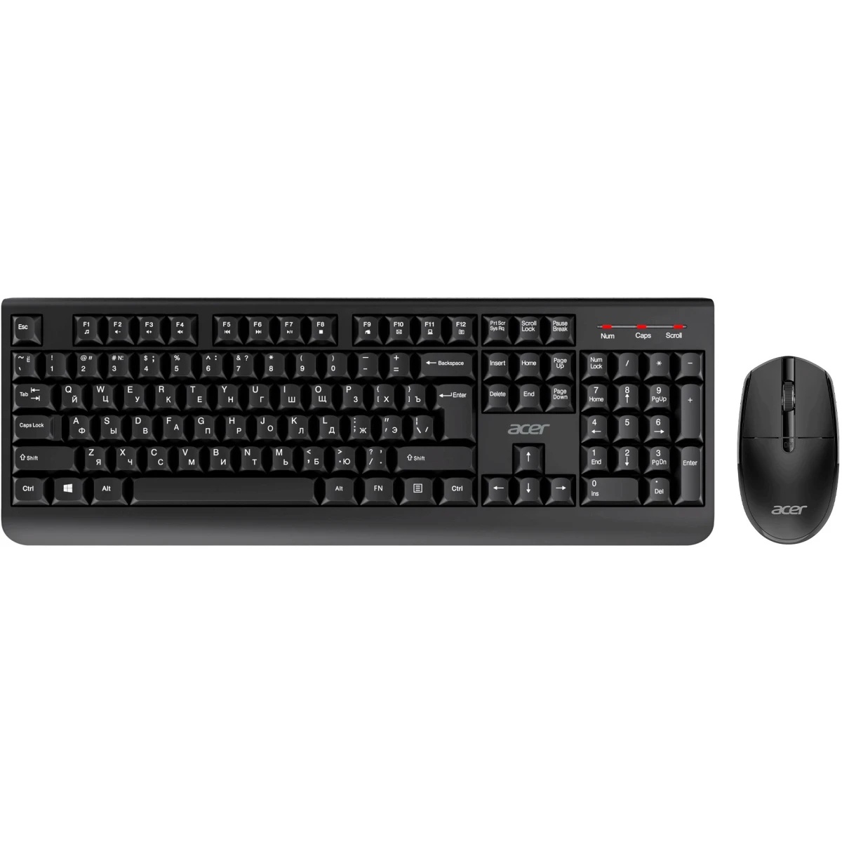 Клавиатура + мышь Acer OCC401 клав:черный мышь:черный USB беспроводная (ZL.ACCCC.016)