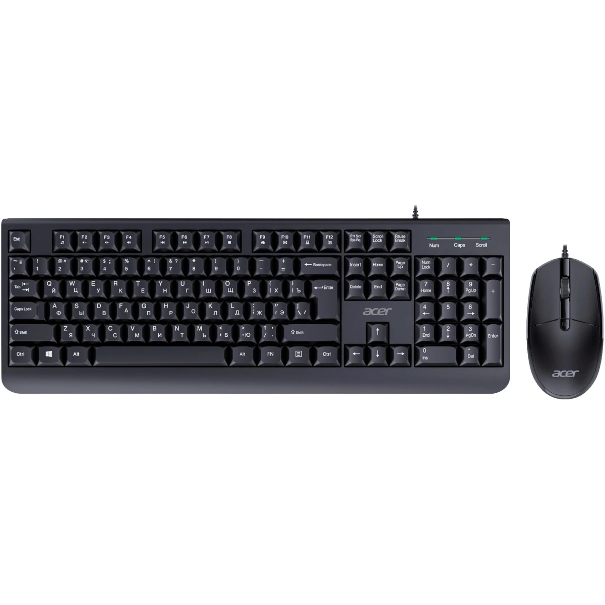 Клавиатура + мышь Acer OCC400 клав:черный мышь:черный USB (ZL.ACCCC.015)