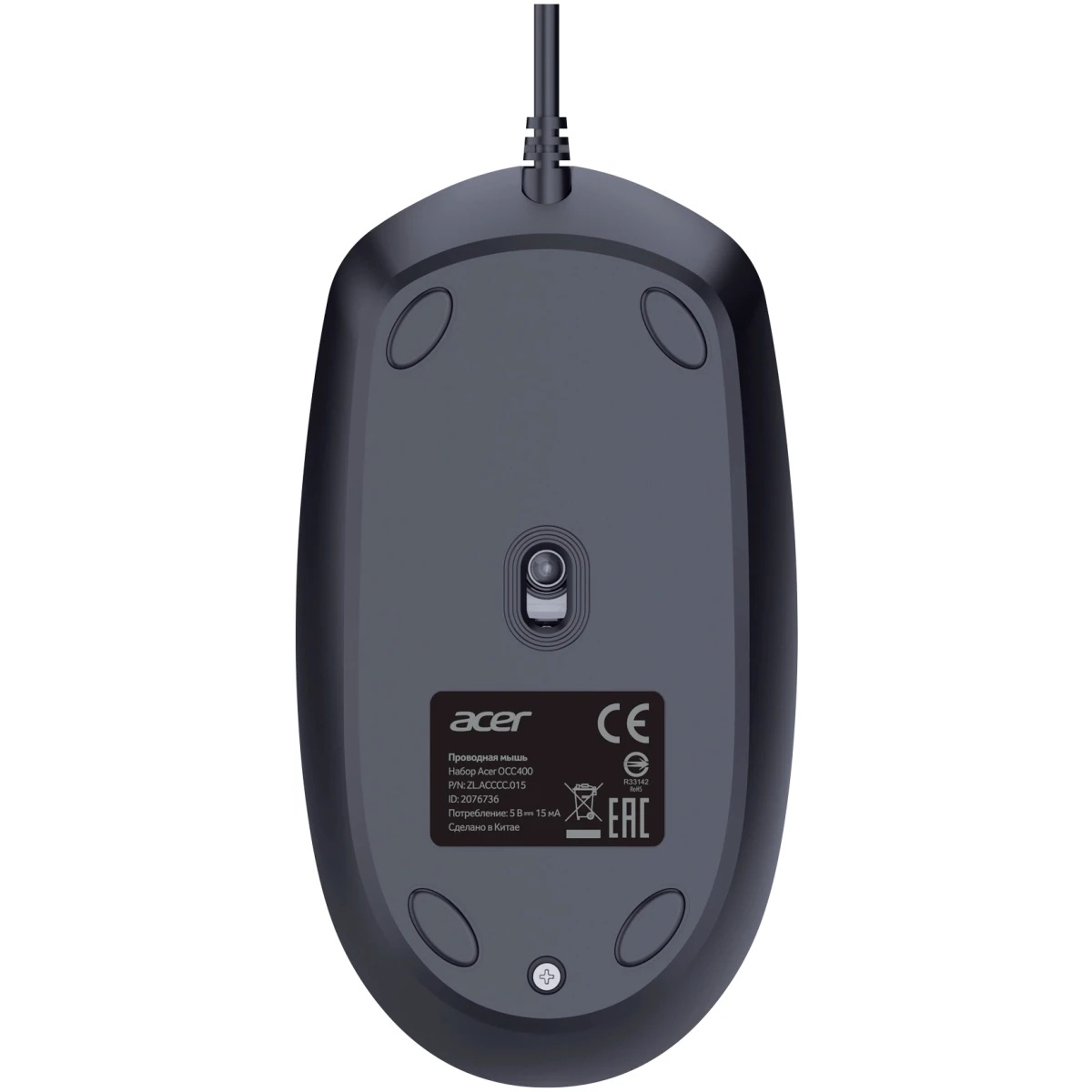 Клавиатура + мышь Acer OCC400 клав:черный мышь:черный USB (ZL.ACCCC.015)