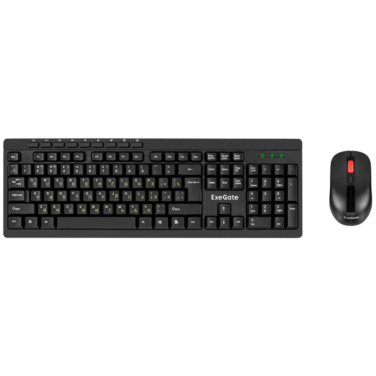 Комплект беспроводной ExeGate Professional Standard Combo MK260 (клавиатура мультимедийная полноразм