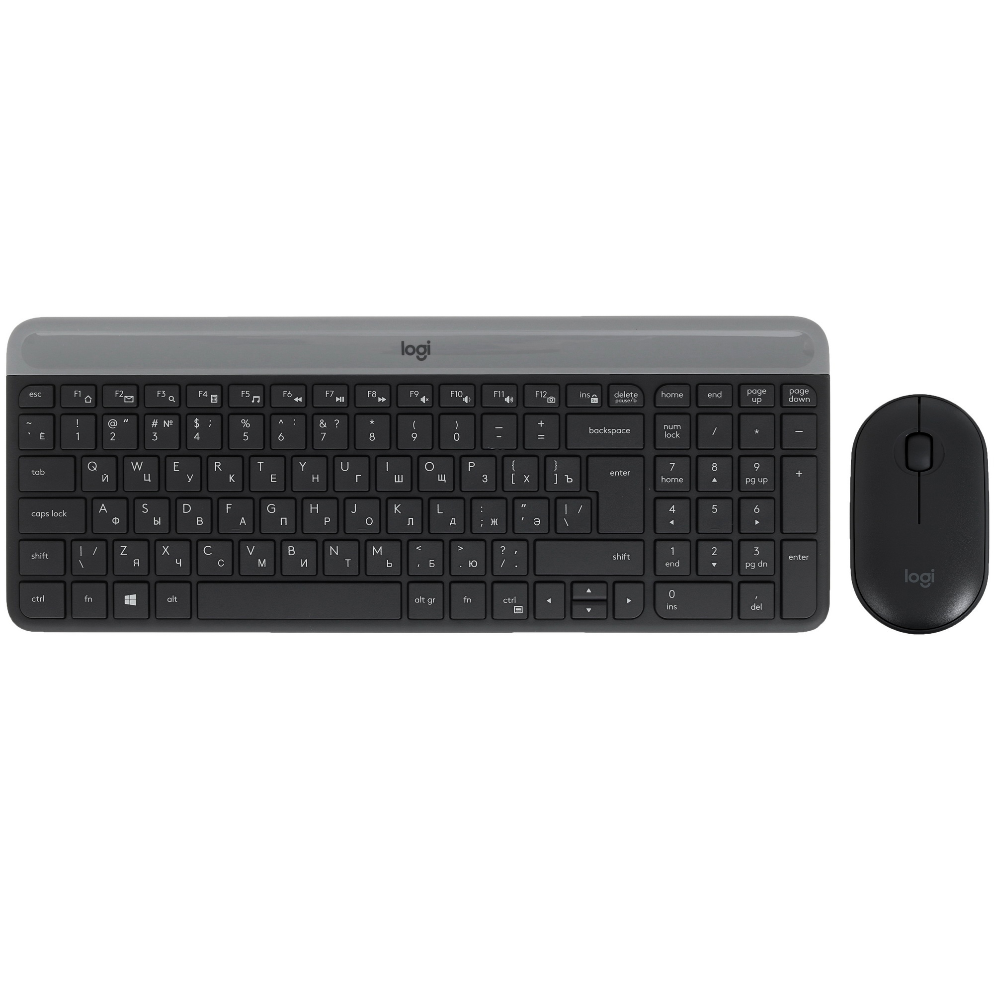 Комплект беспроводной клавиатура+мышь Logitech Slim Wireless Desktop MK470 черный