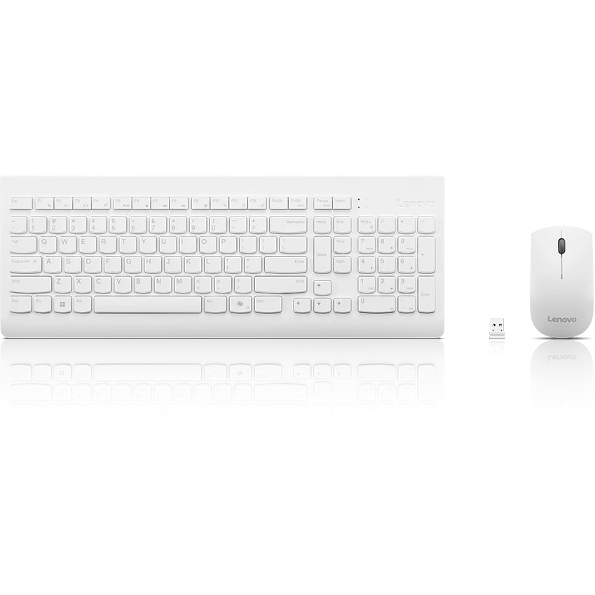 Клавиатура + мышь Lenovo 510 клав:белый мышь:белый USB беспроводная BT (GX31F38001)