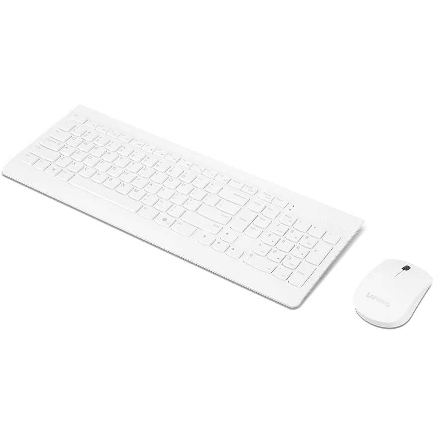 Клавиатура + мышь Lenovo 510 клав:белый мышь:белый USB беспроводная BT (GX31F38001)