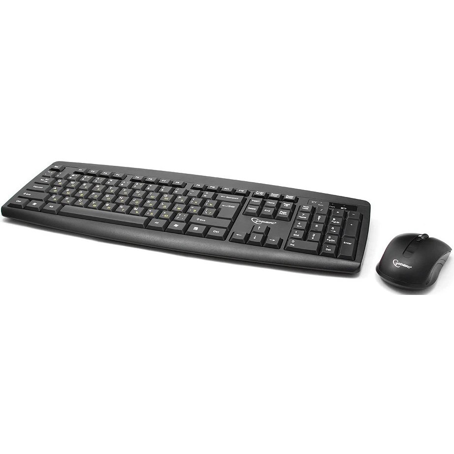 Комплект клавиатура + мышь Gembird KBS-8000 черный USB беспров. 2.4ГГц/10м, 1600DPI, мини-приемник