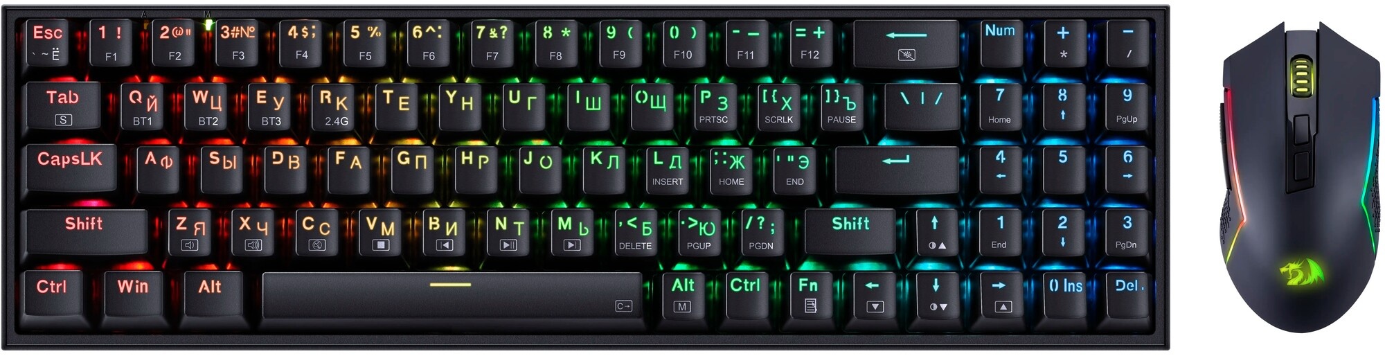 Игровой набор Redragon S136 RU,мышь+клавиатура,BT/2.4G_1