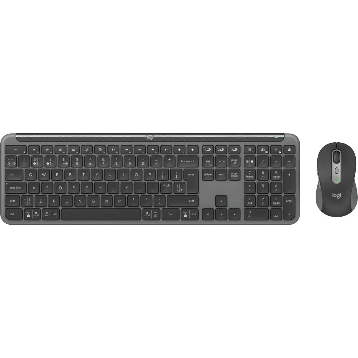 Клавиатура + мышь Logitech MK950 Signature Slim Combo клав:графитовый/черный мышь:черный/серый USB б