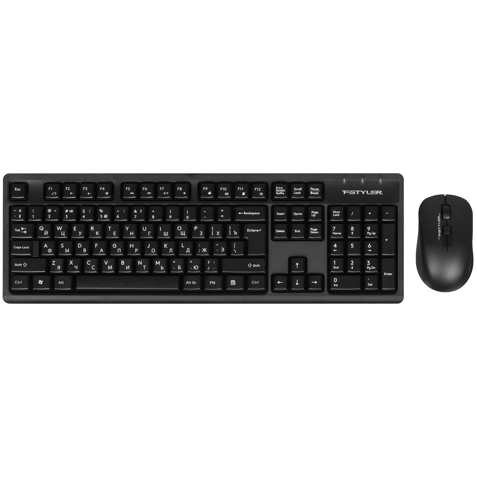 Клавиатура + мышь A4Tech Fstyler FG1200 клав:черный мышь:черный USB беспроводная Multimedia