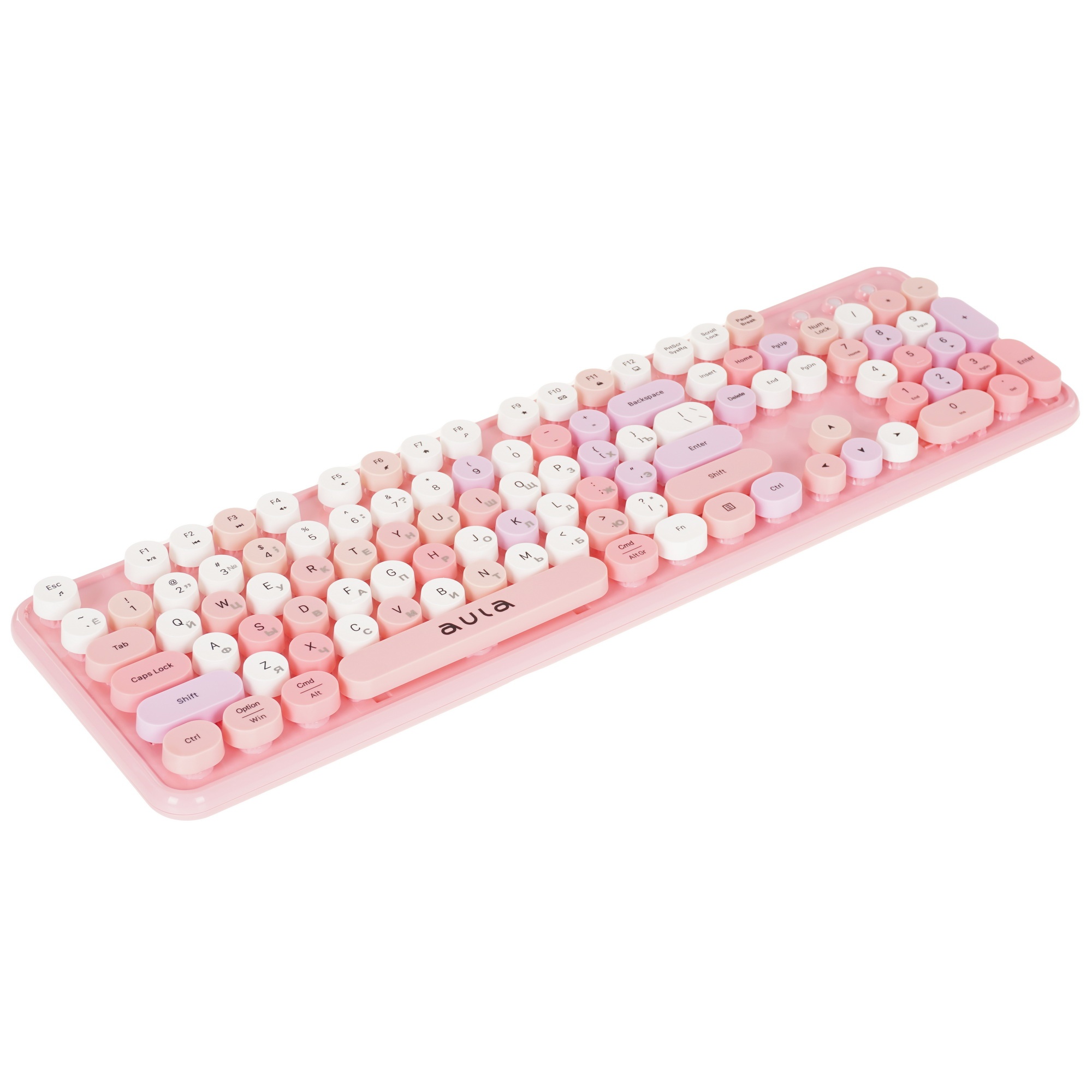 Клавиатура+мышь беспроводная AULA AC306 Pink-Colorful розовый