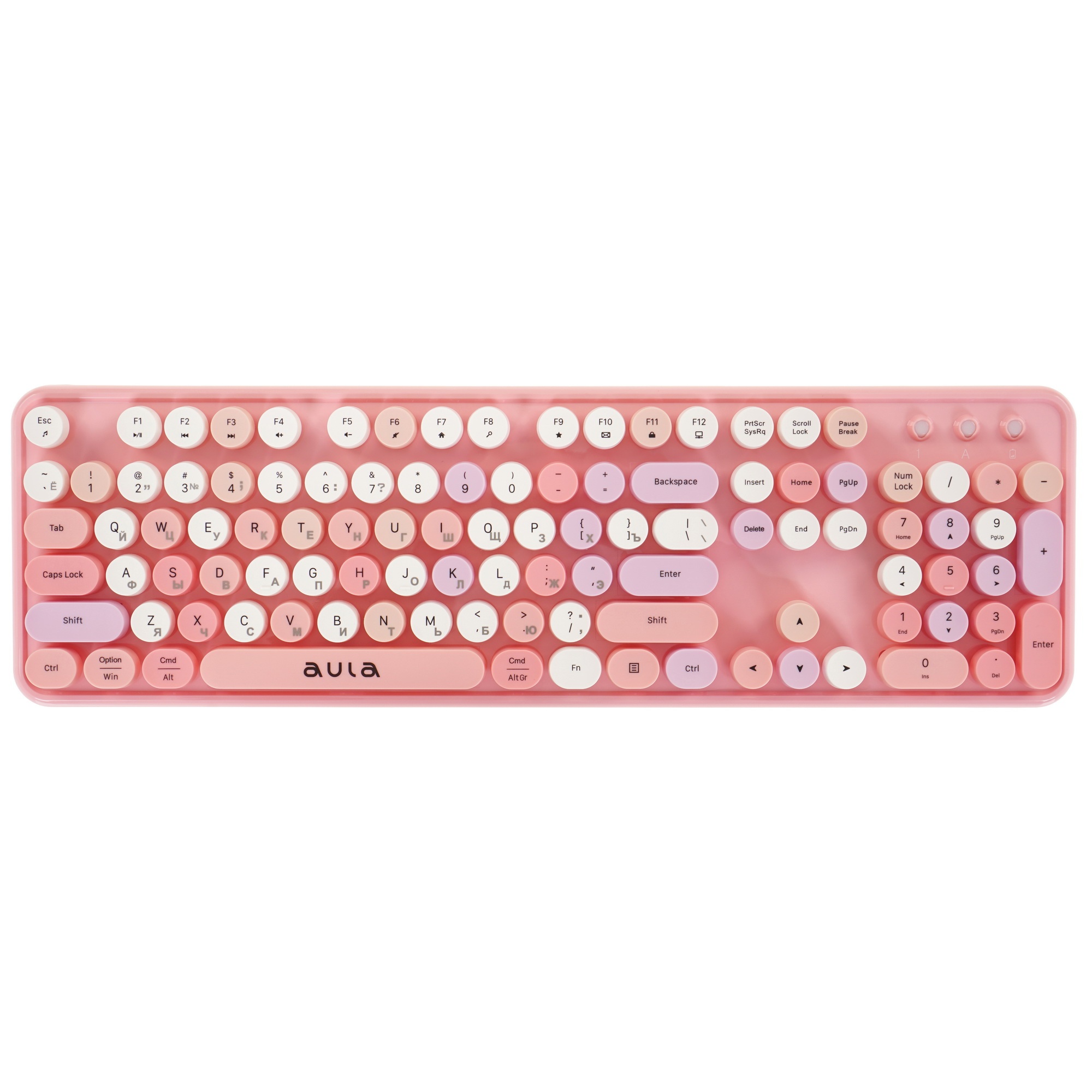 Клавиатура+мышь беспроводная AULA AC306 Pink-Colorful розовый