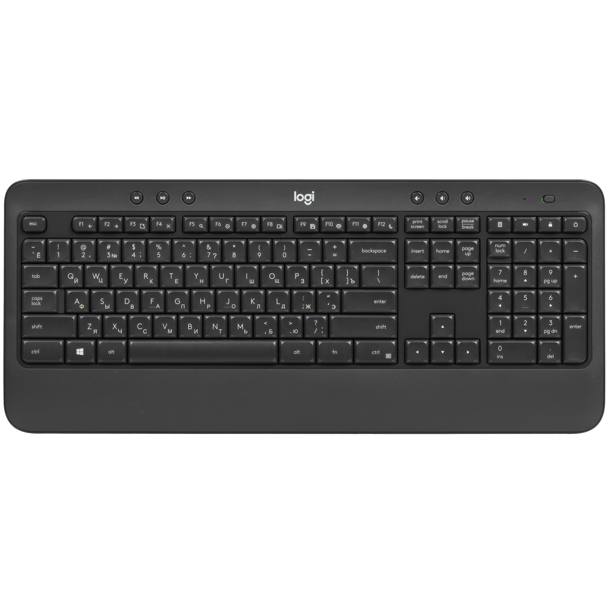 Комплект клавиатура+мышь беспроводной LOGITECH MK540 Advanced black (USB, 1000dpi) (920-008686)