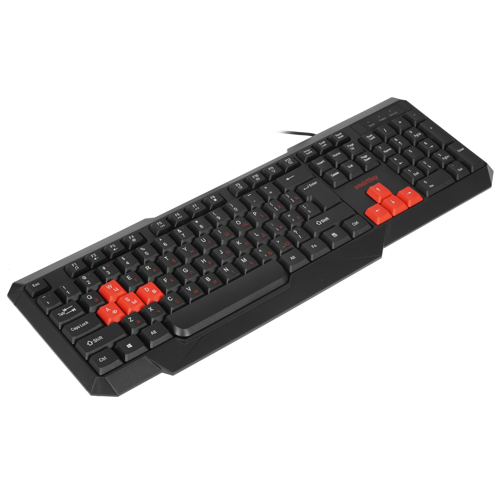 Проводной мультимедийный комплект клавиатура+мышь Smartbuy ONE черно-красный (SBC-230346-KR) /20