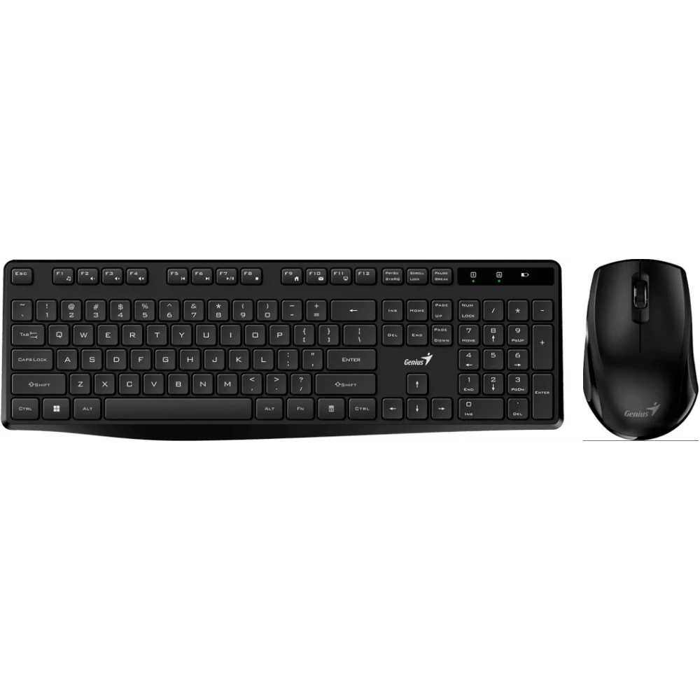 Комплект беспроводной Genius KM-8006S/KM-8206S (клавиатура KB-7200 и мышь NX-8006S), Black, silent