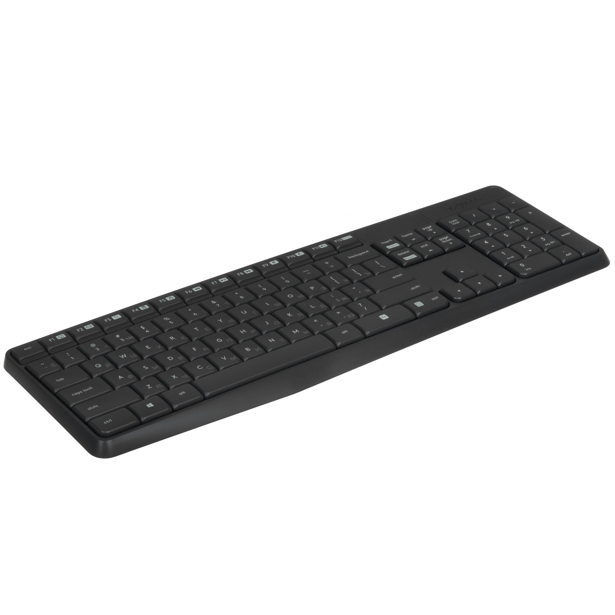 Комплект клавиатура+мышь Logitech MK235 беспроводной, USB, 1000 DPI, серый ( неоригинальная гравиров