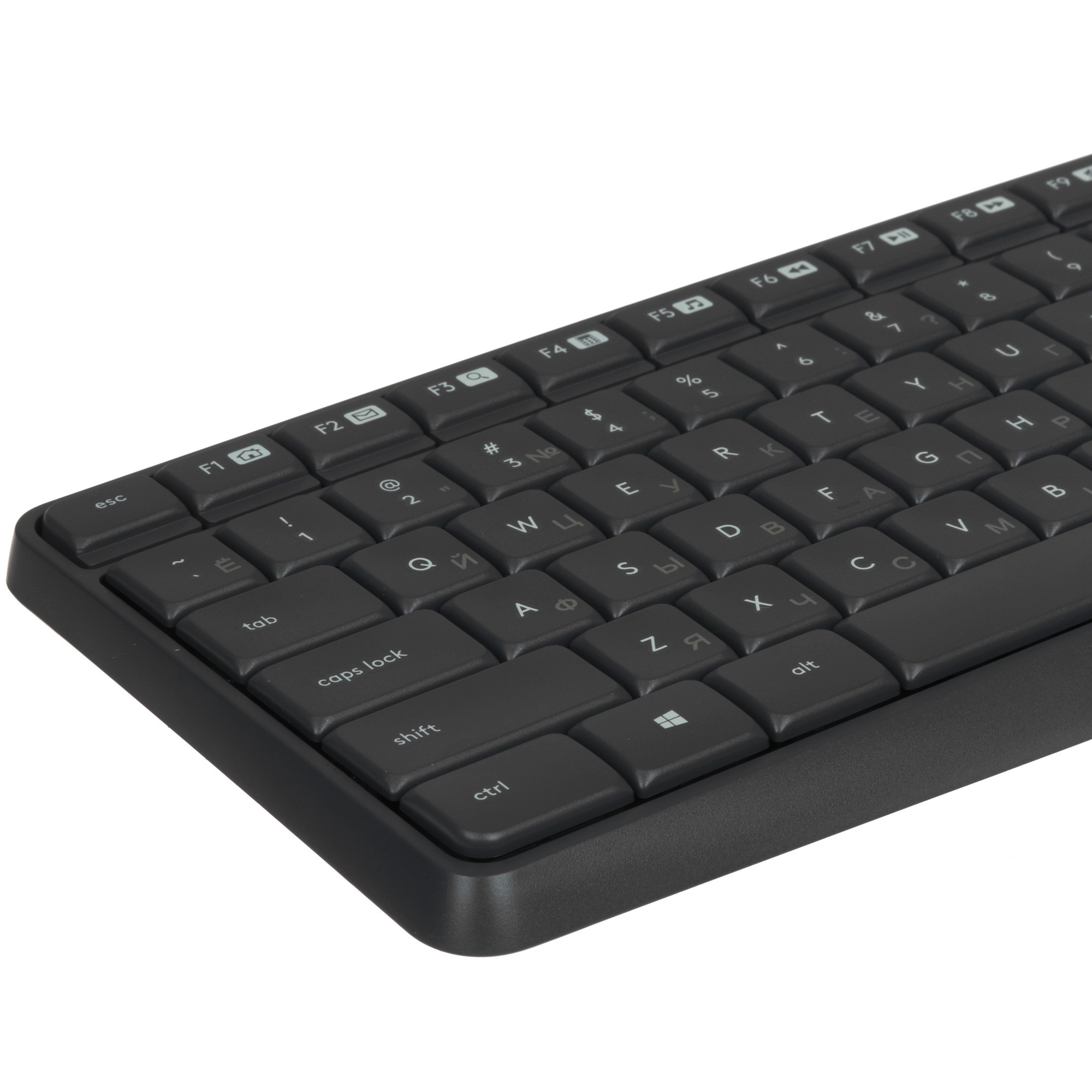Комплект клавиатура+мышь Logitech MK235 беспроводной, USB, 1000 DPI, серый ( неоригинальная гравиров