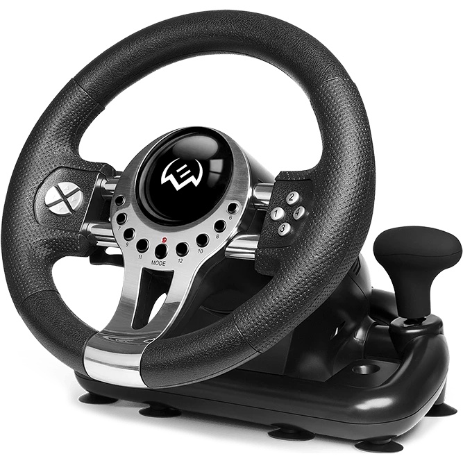 Руль SVEN GC-W700 (педали, вибро, скоба, лепестки, АКПП, D-pad, 12 кл, резин. вставки, PC/Xinput)