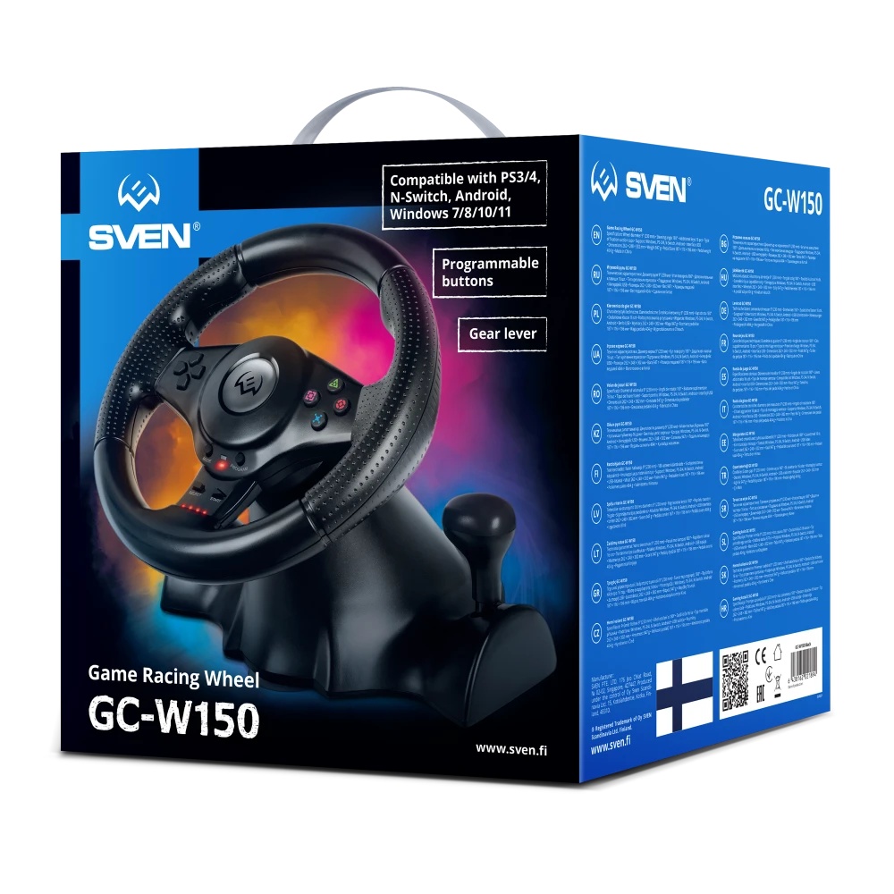 Руль Sven GC-W150 16кноп. (с педалями) черный