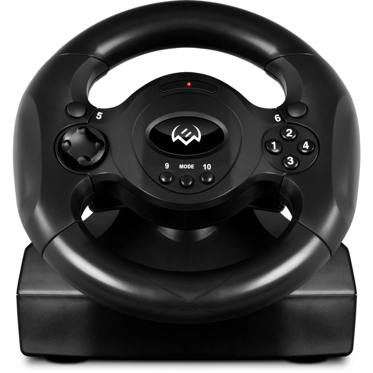 Руль SVEN GC-W300 (педали, вибро, лепестки, D-pad, 10 кл, резин. вставки, PC, цифр. и аналог.
