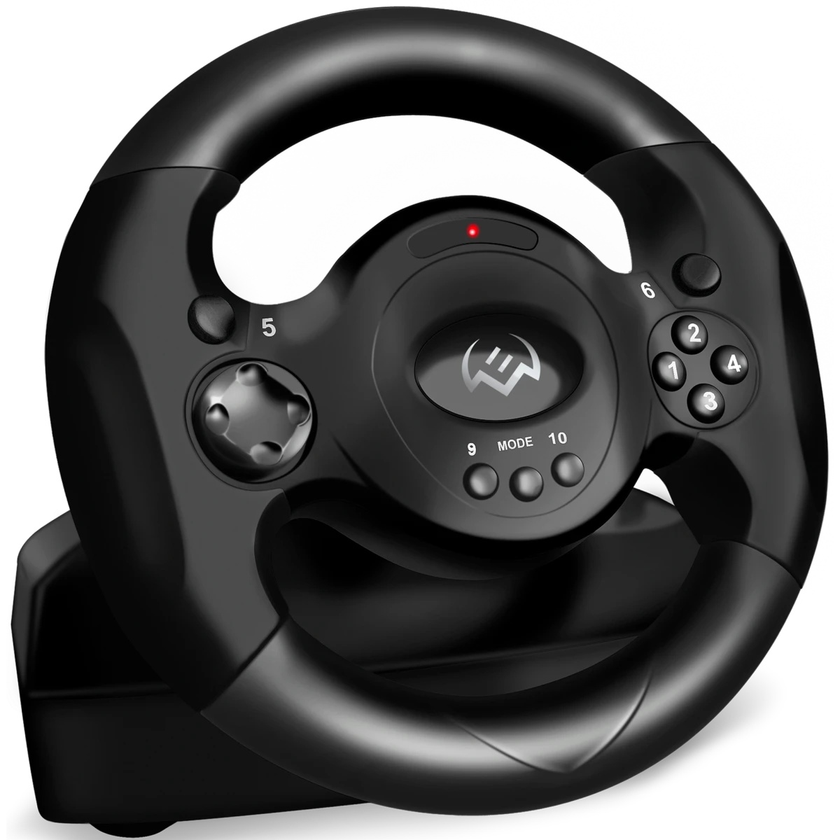 Руль SVEN GC-W300 (педали, вибро, лепестки, D-pad, 10 кл, резин. вставки, PC, цифр. и аналог.