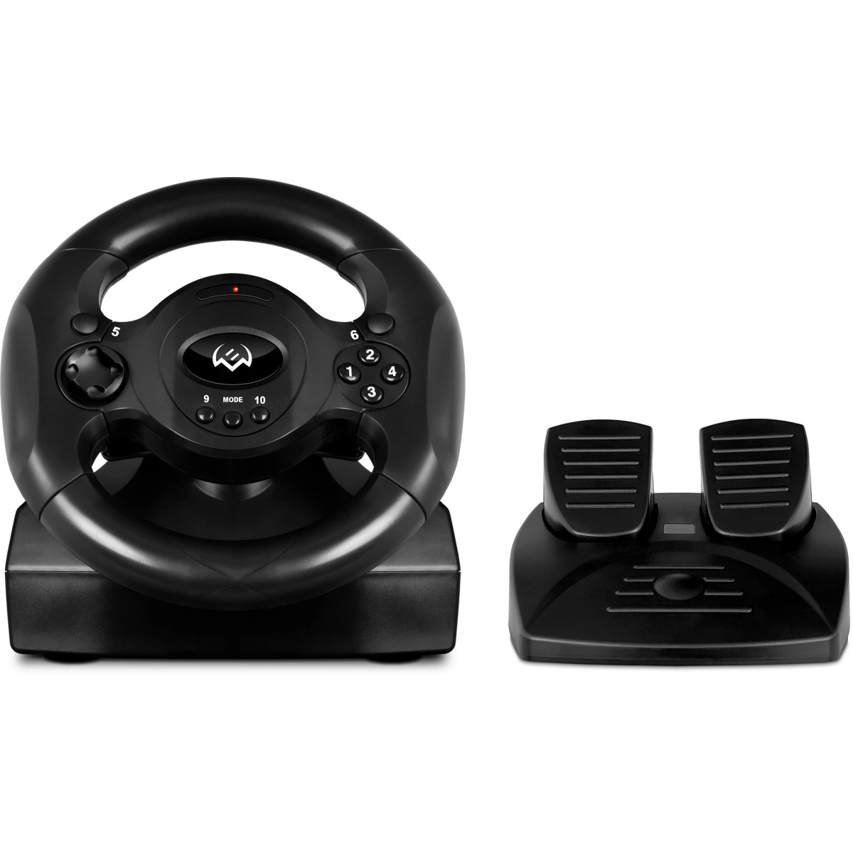 Руль SVEN GC-W300 (педали, вибро, лепестки, D-pad, 10 кл, резин. вставки, PC, цифр. и аналог.
