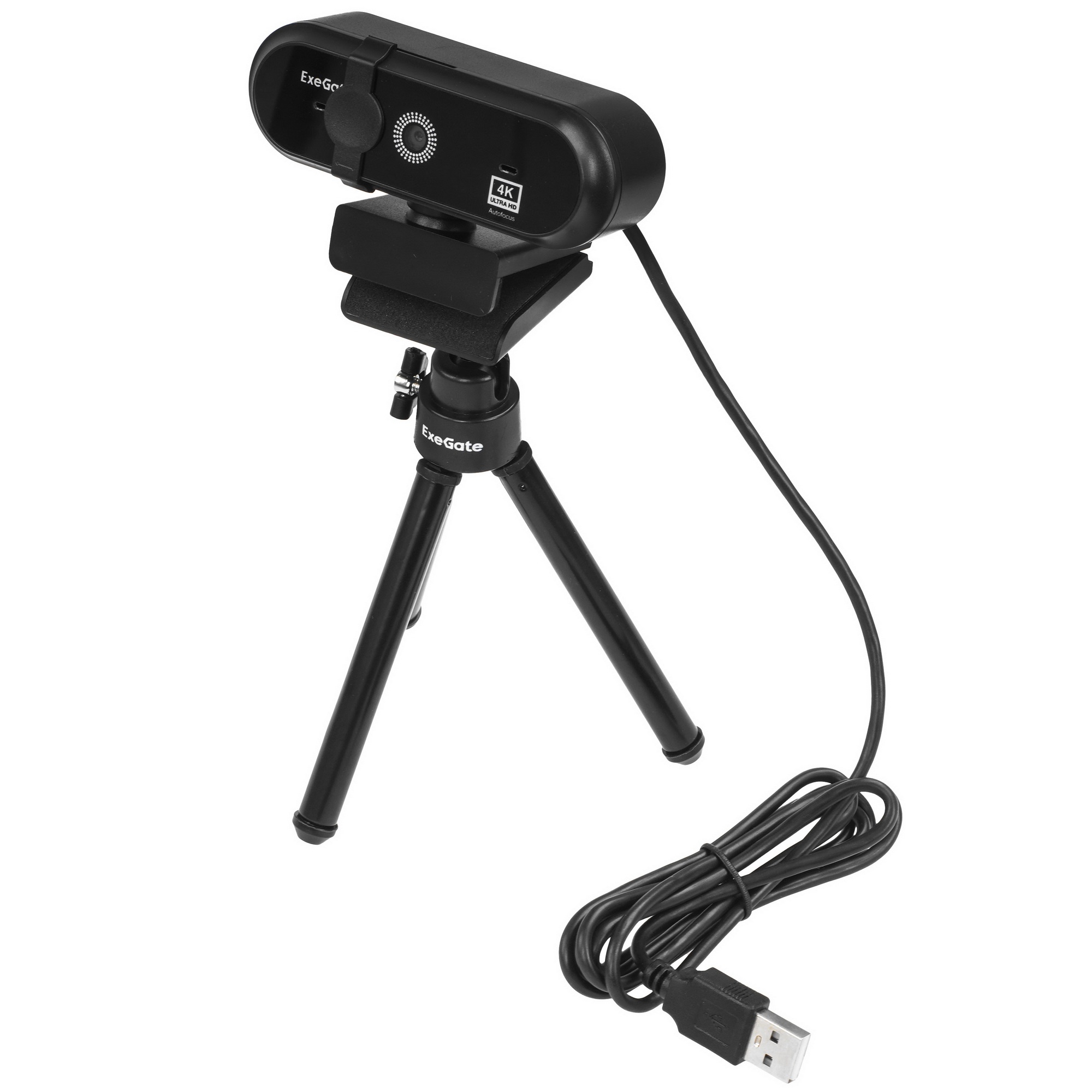 Веб-камера ExeGate EX287383RUS Stream HD 4000 4K UHD T-Tripod (матрица 1/3" 8 Мп, 3840x3104, 30fps,