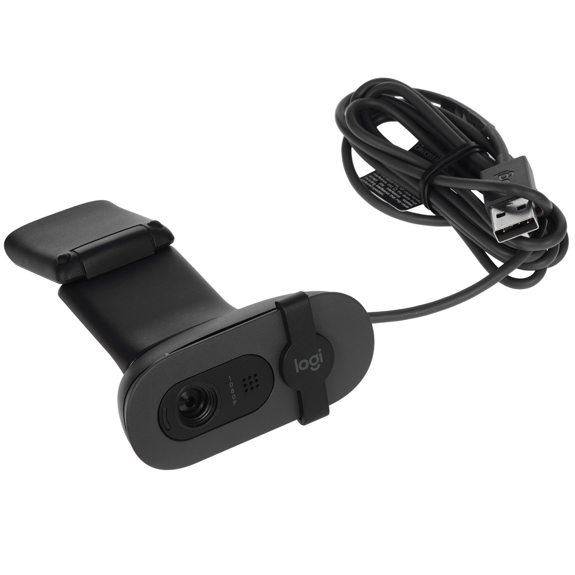 Веб-камера Logitech Webcam Brio 100, 1920x1080, GRAPHITE, защитная шторка, [960-001585]