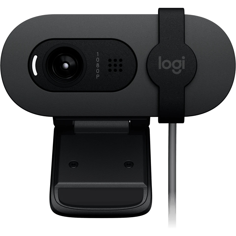 Камера Web Logitech Brio 105 графитовый 2Mpix (1920x1080) USB2.0 с микрофоном для ноутбука (960-0015