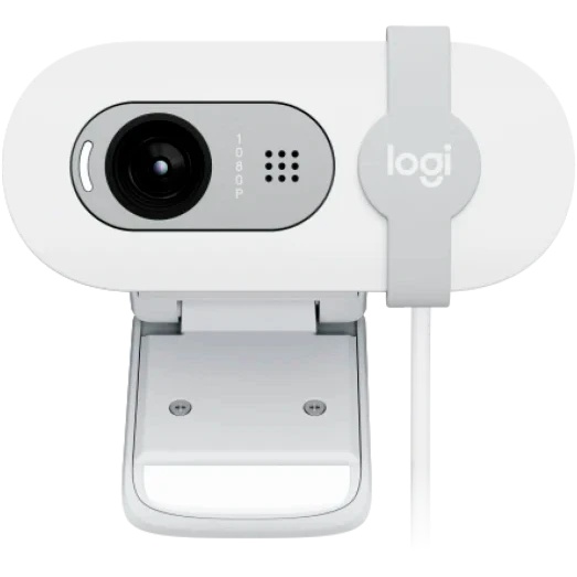 Веб-камера Logitech Webcam Brio 100, 1920x1080, OFF-WHITE, защитная шторка, [960-001617]