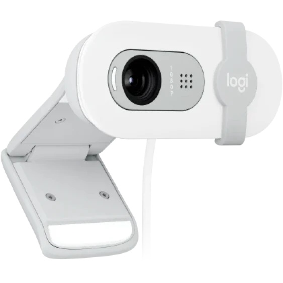 Веб-камера Logitech Webcam Brio 100, 1920x1080, OFF-WHITE, защитная шторка, [960-001617]