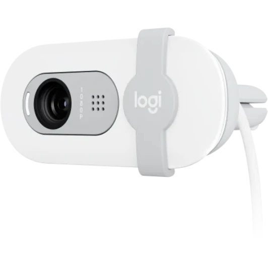 Веб-камера Logitech Webcam Brio 100, 1920x1080, OFF-WHITE, защитная шторка, [960-001617]