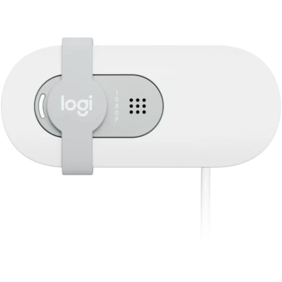 Веб-камера Logitech Webcam Brio 100, 1920x1080, OFF-WHITE, защитная шторка, [960-001617]