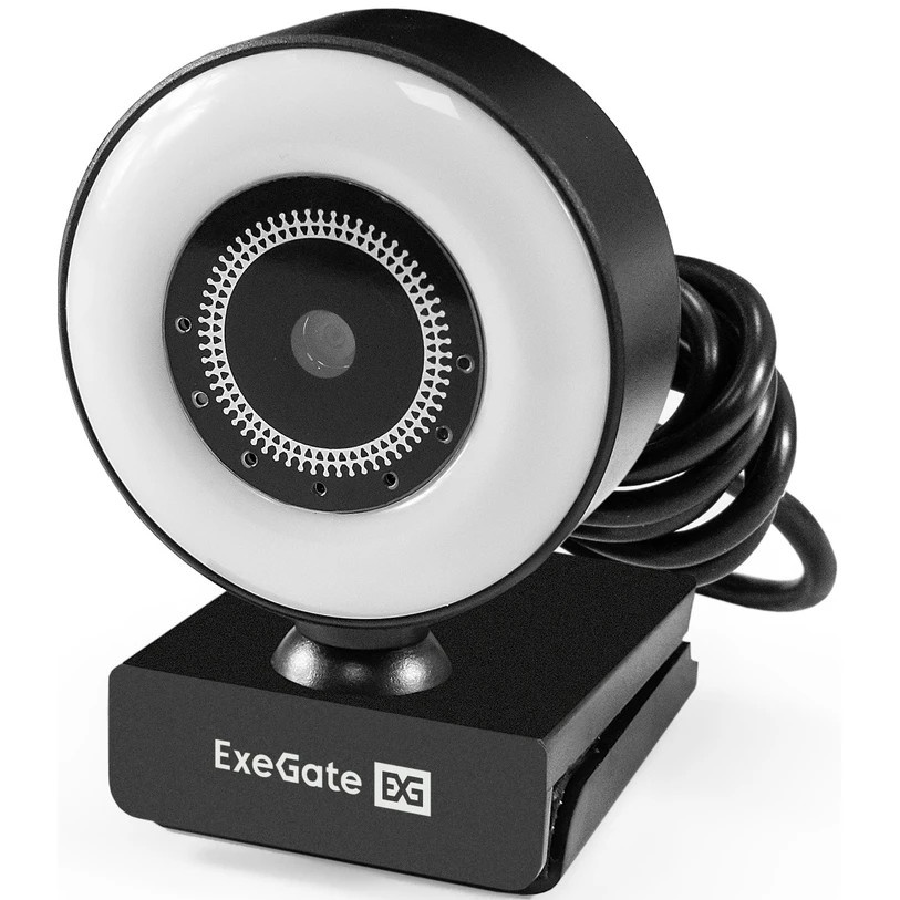 Веб-камера с подсветкой ExeGate eStudio EW-721 2K AF (5Мп, 2560х1440, 1440P, 30fps, автоматический ф