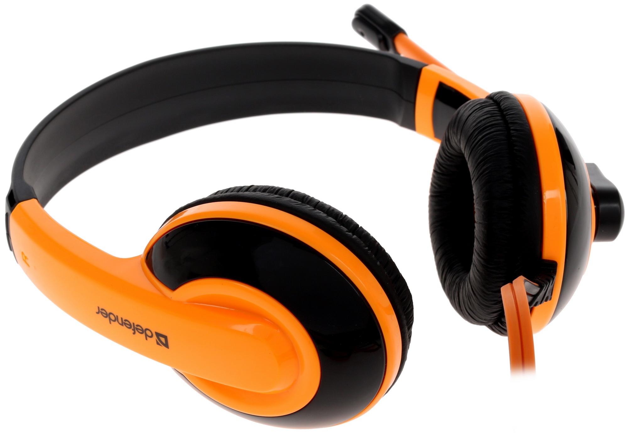 Наушники Defender Warhead G-120 черный/оранжевый кабель 2 м