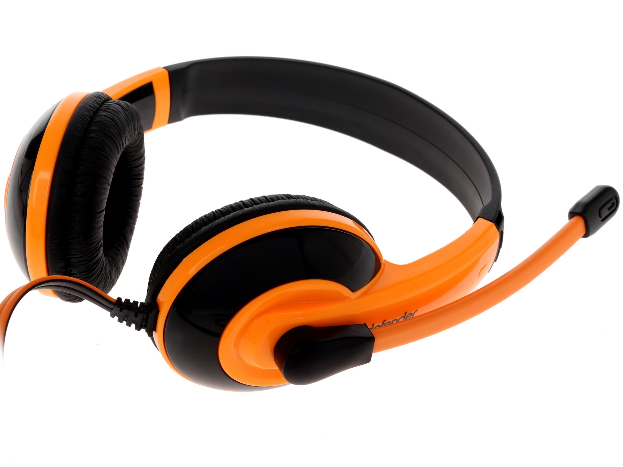 Наушники Defender Warhead G-120 черный/оранжевый кабель 2 м
