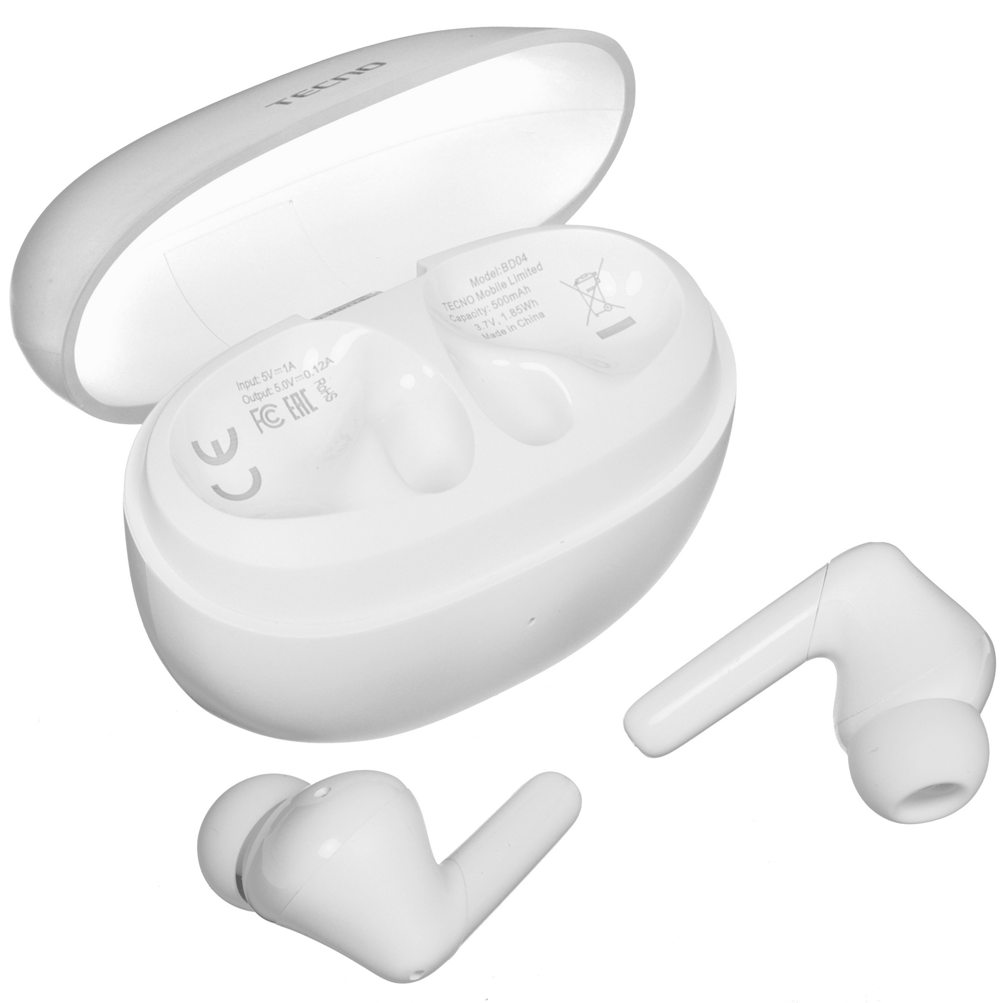 Наушники беспроводные TECNO Buds 4 BD04 белый