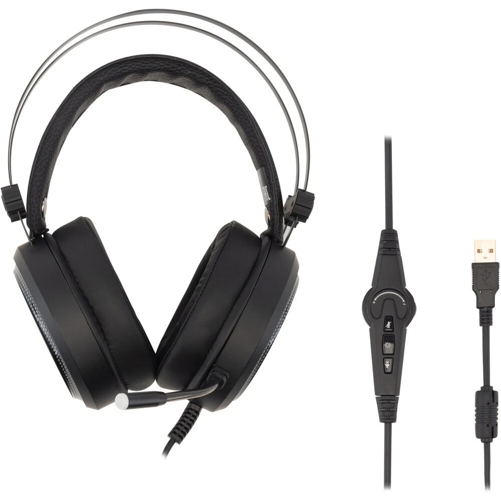 Наушники с микрофоном Oklick/Оклик HS-L810G ANONYMOUS черный 2.2м мониторные оголовье
